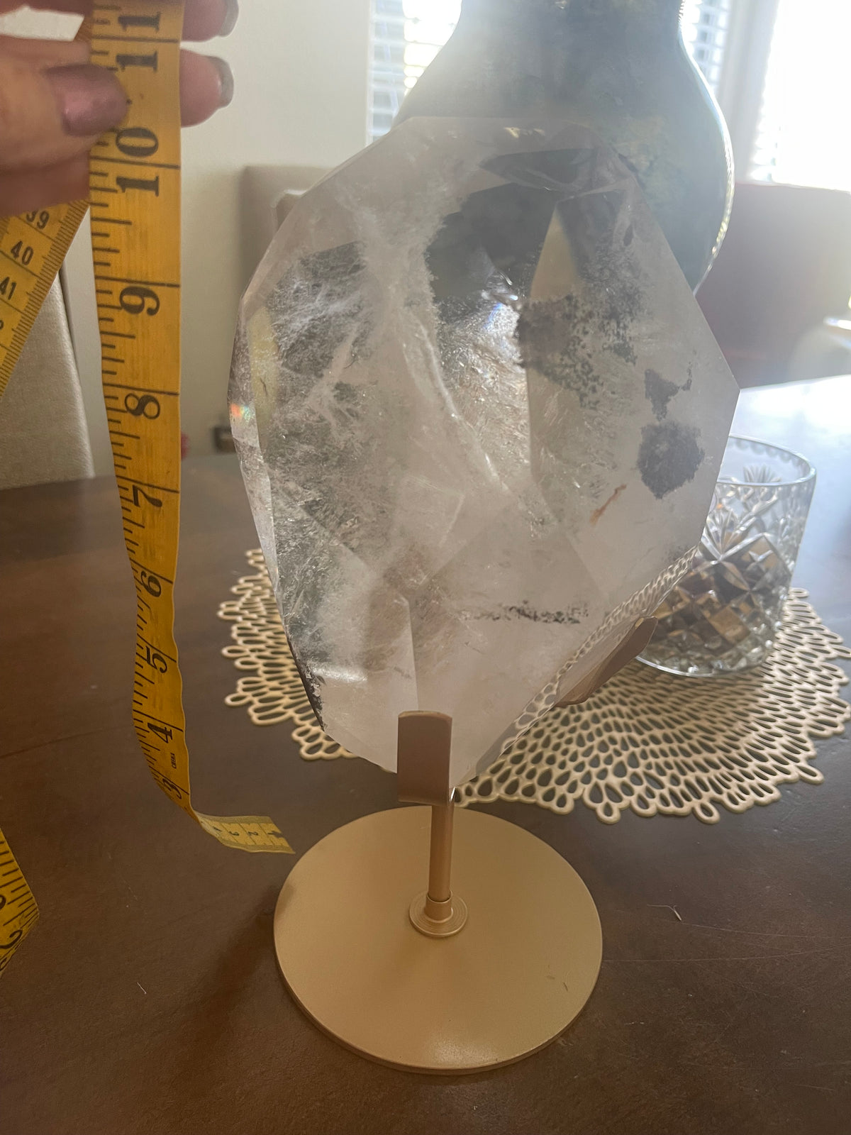 Garden Quartz Piece in stand