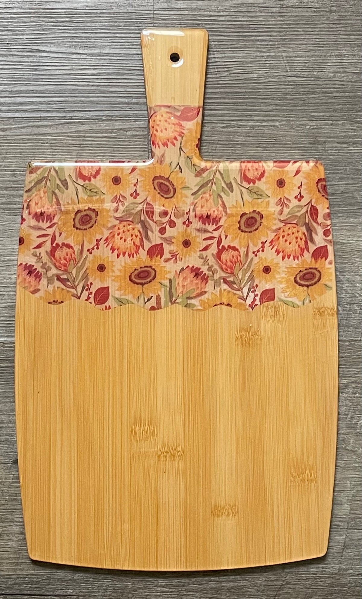 Fall floral resin cheeseboard
