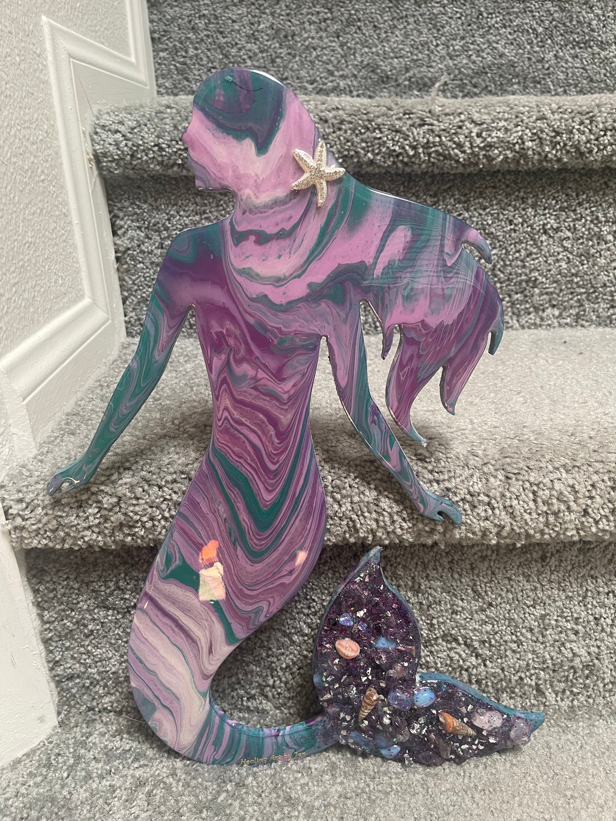 Purple Resin Mermaid