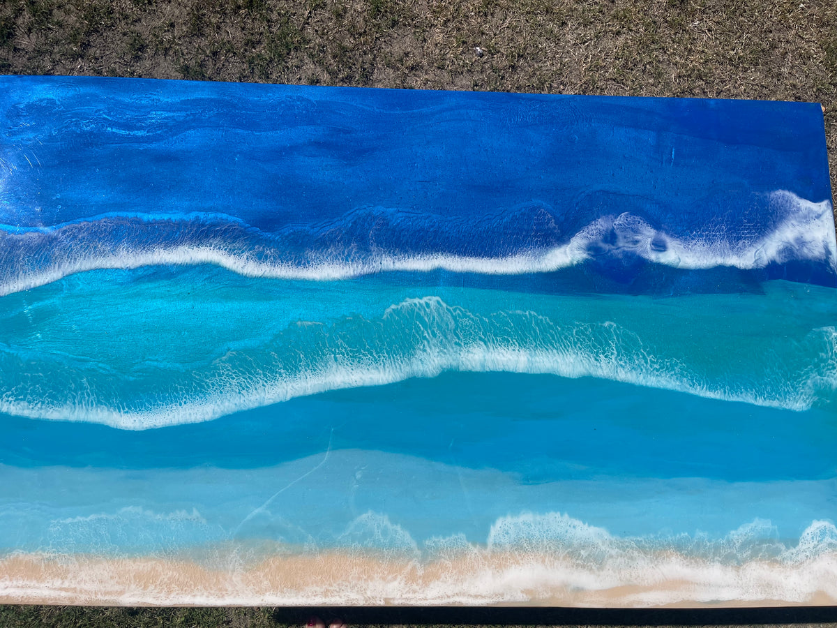 Ocean Pour resin Coffee table