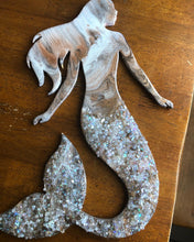 Load image into Gallery viewer, Plain wood Mermaid for Wall Art