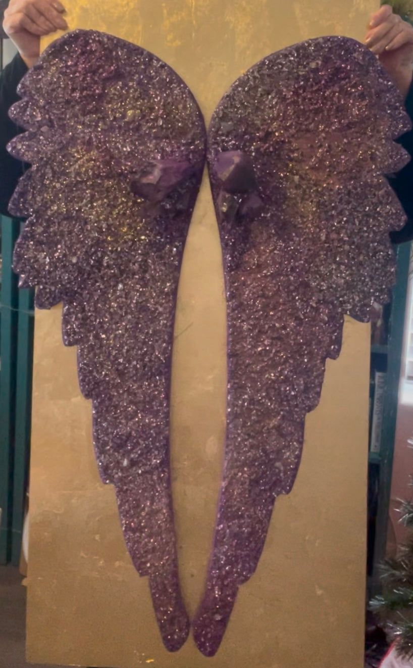 Amethyst Angel Wings painting