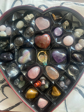 Crystal filled Heart box