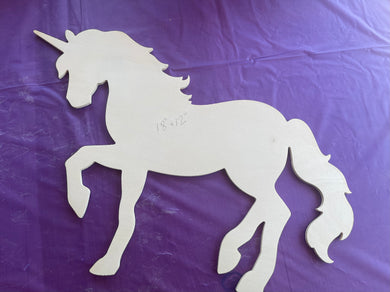 Plain Wood Unicorn wall art