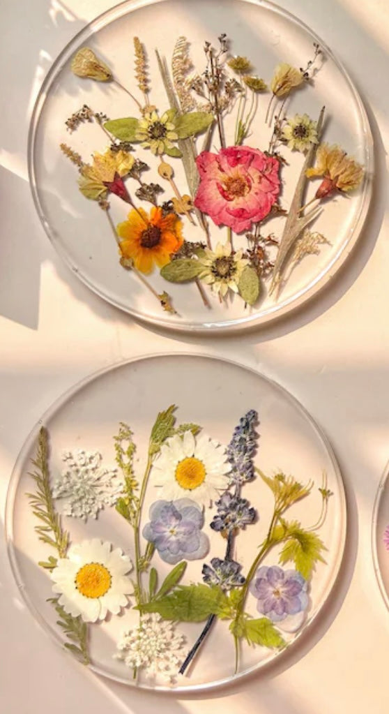 Dried flower Resin coasters