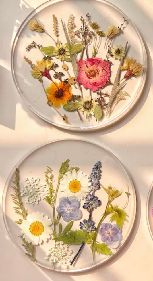 Dried flower Resin coasters