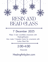 Load image into Gallery viewer, Resin snowflake and beaded class