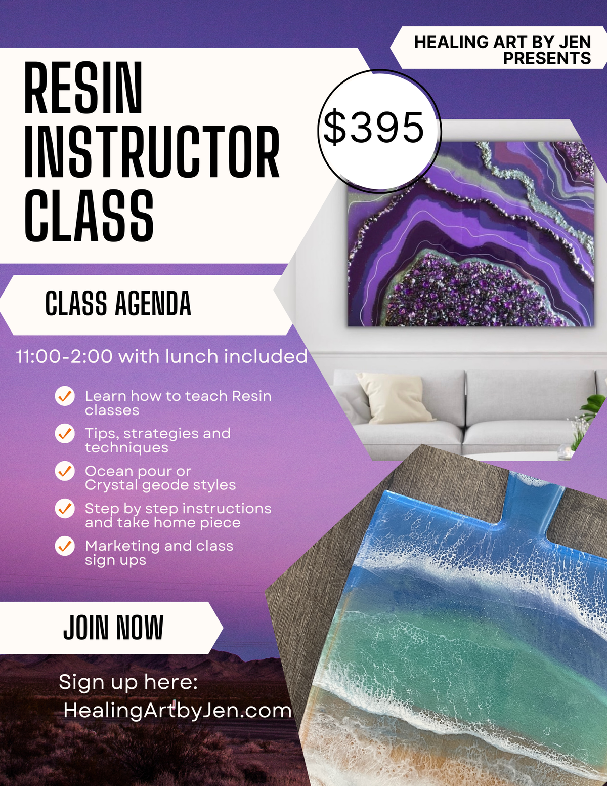 Learn to Teach Resin classes
