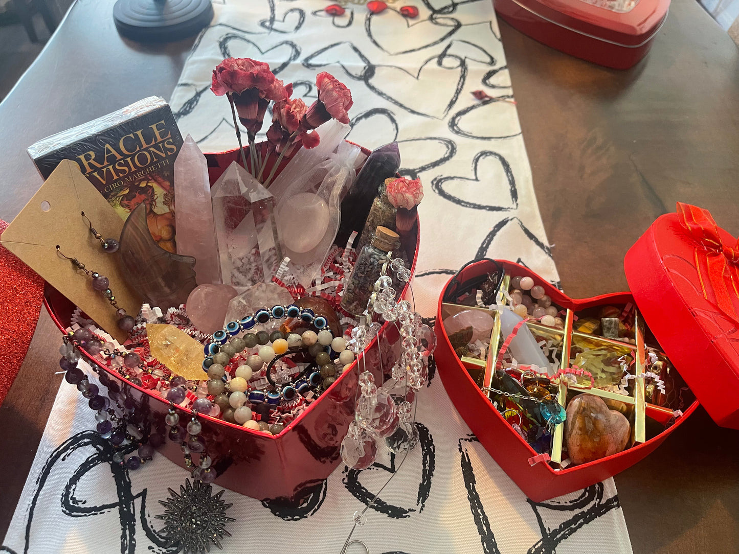 Crystal filled Valentines box