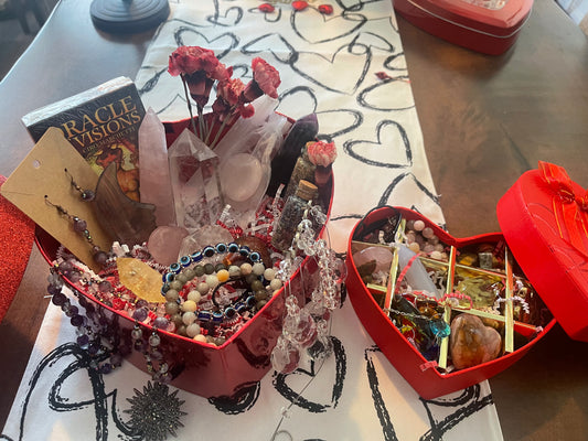 Crystal filled Valentines box