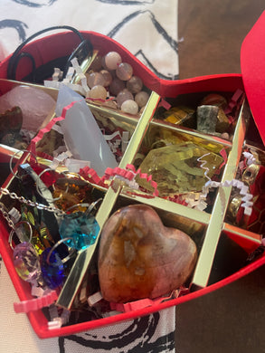 Crystal filled Valentines box