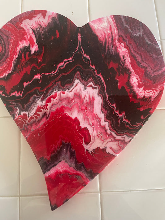 Resin heart cheeseboard class