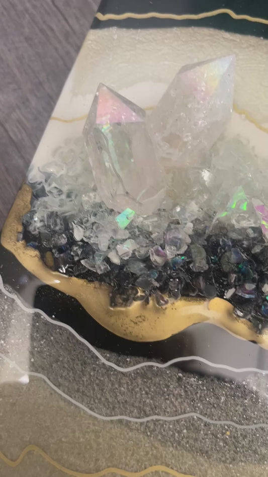Crystal Resin Geode Painting