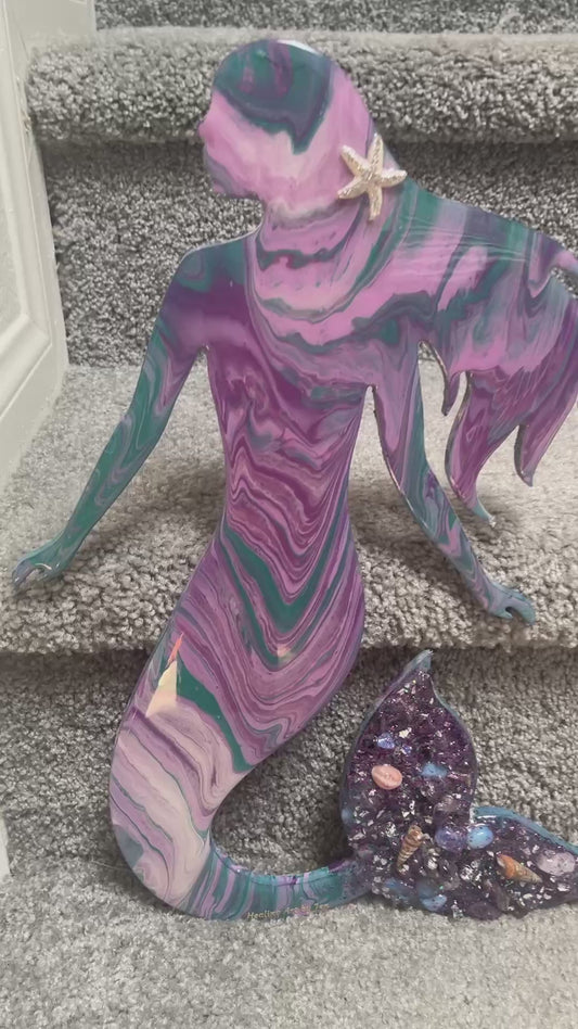 Purple Resin Mermaid