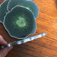 Load image into Gallery viewer, Green resin coasters