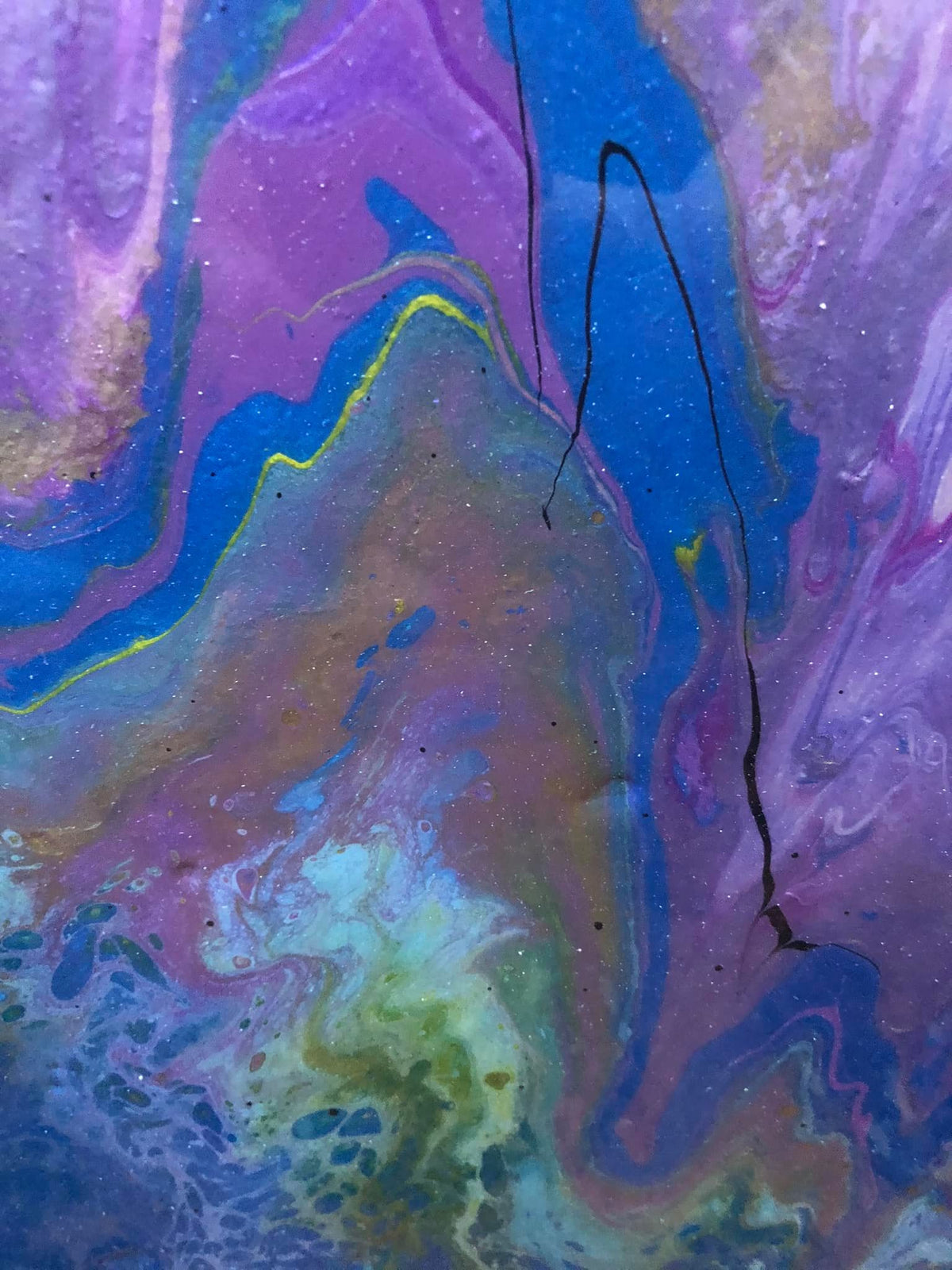 Abstract Pour Painting