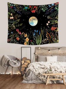 Tapestry Floral Moon