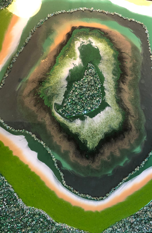 Green goddess painting