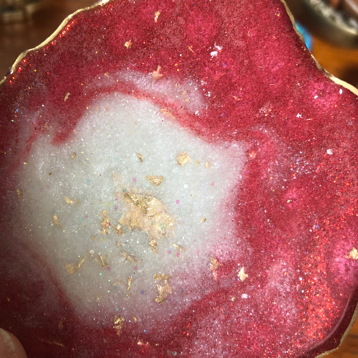 Hot Pink resin coasters