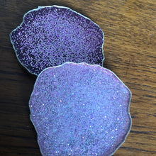 Load image into Gallery viewer, Pink glitter resin coasters