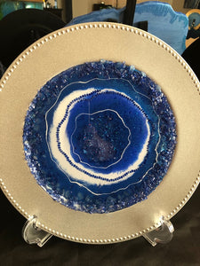 Blue Geode Platter