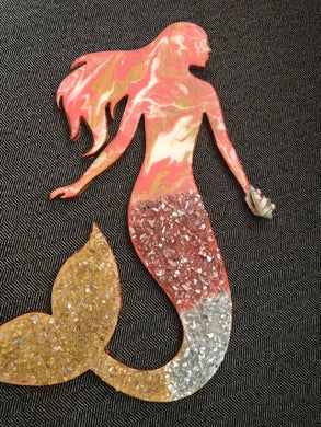 Coral crystal mermaid