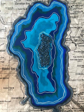Lake Tahoe Geode Painting