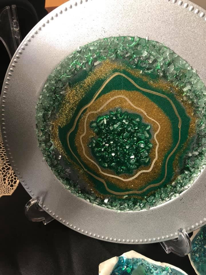 Green Geode Platter