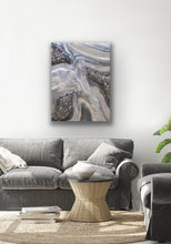 Load image into Gallery viewer, Clear quartz Silver Metallic Painting