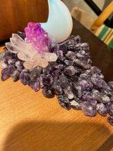 Load image into Gallery viewer, Amethyst and Opalite Moon Cutting board