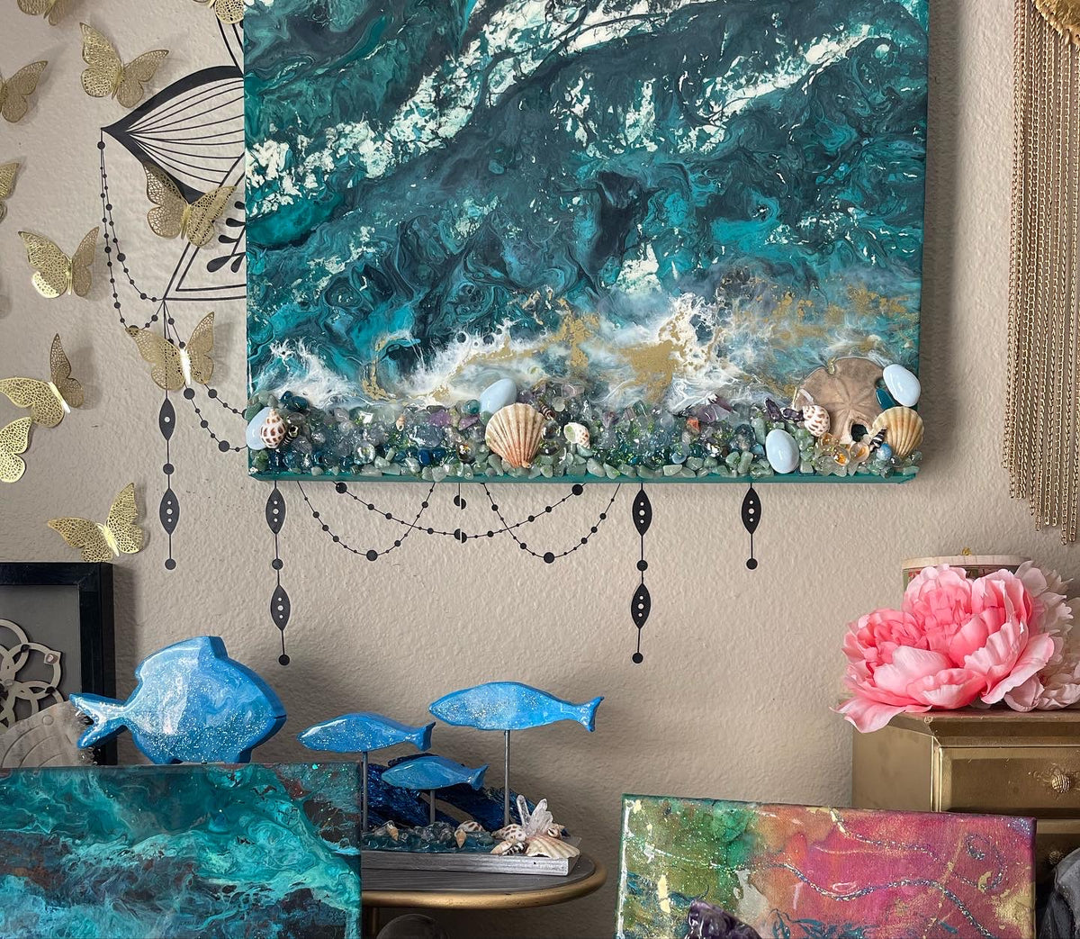Ocean resin pour Painting