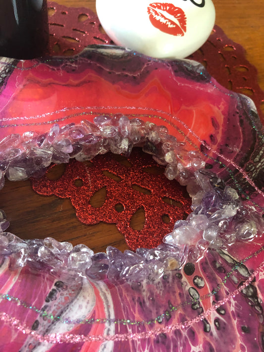 Amethyst geode slice