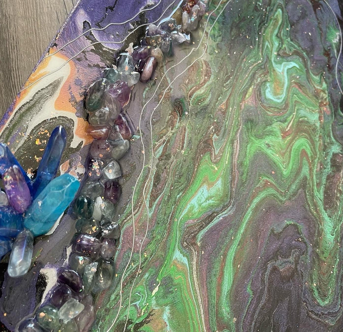Fluorite resin pour canvas