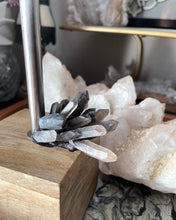 Load image into Gallery viewer, Smoky quartz moon on stand