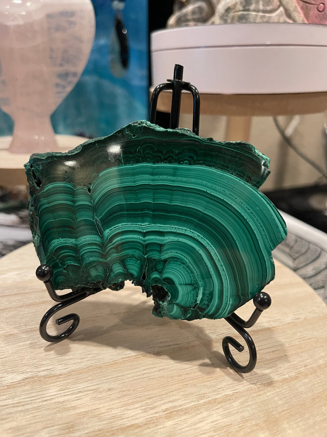 Malachite slab