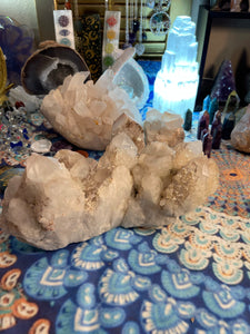 Huge clear quartz cluster speciman