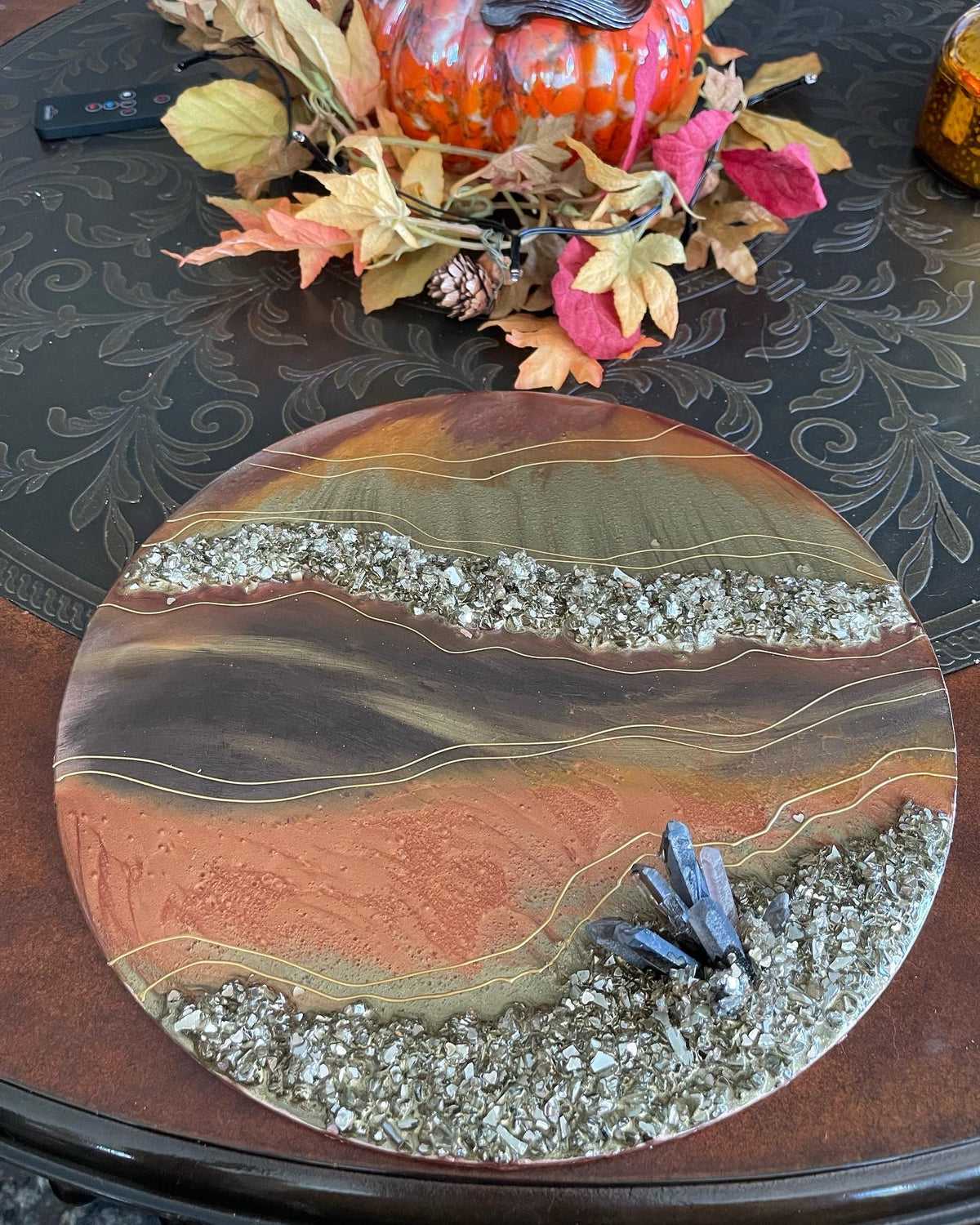 Copper round Wall Art