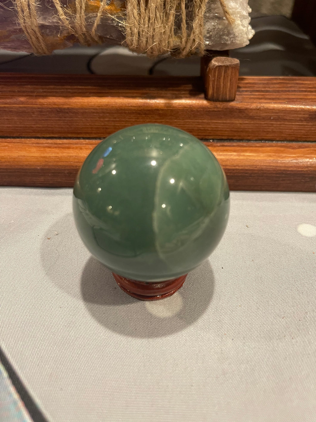 Green aventurine sphere