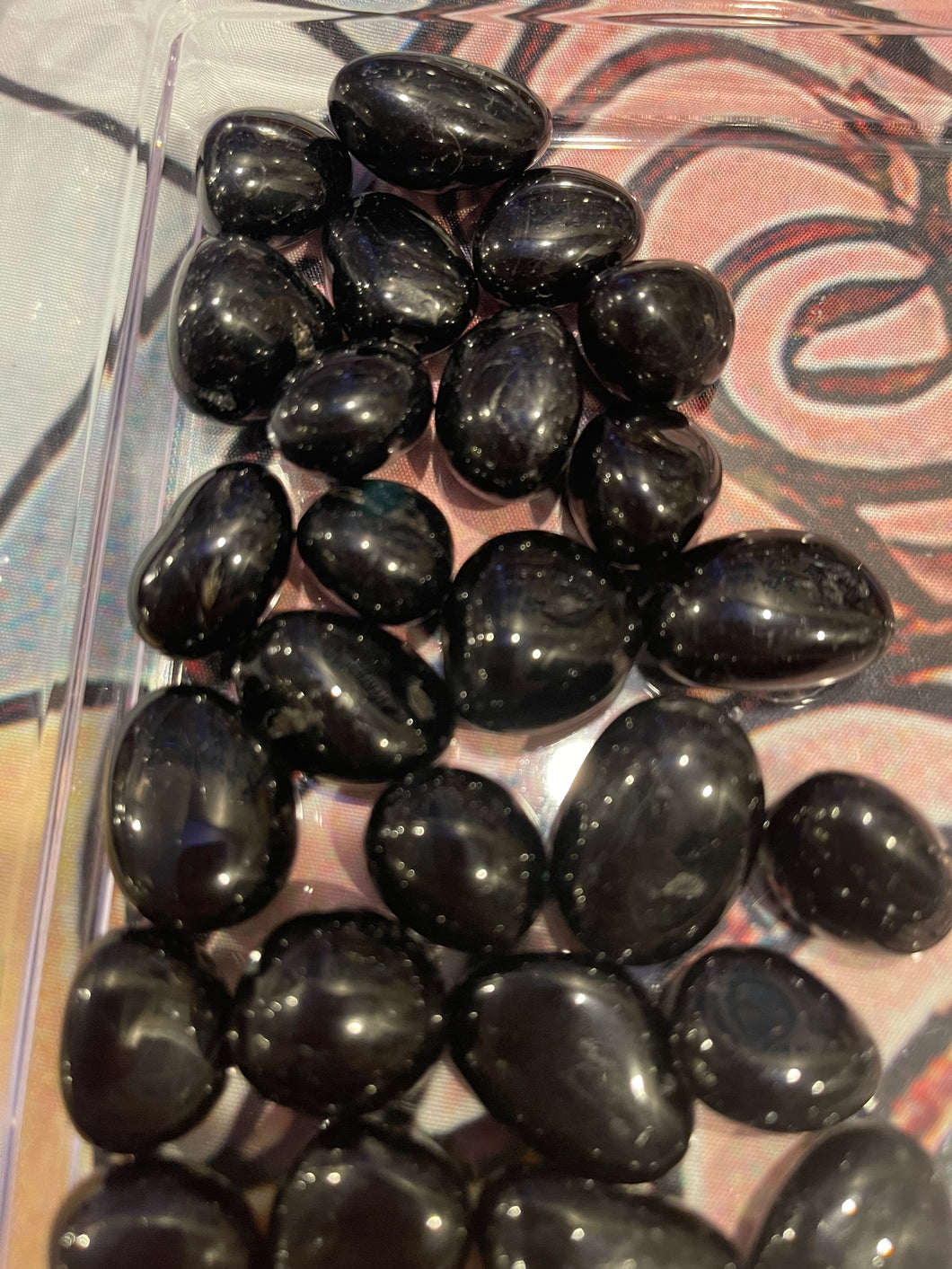 Loose tumbles Black obsidian