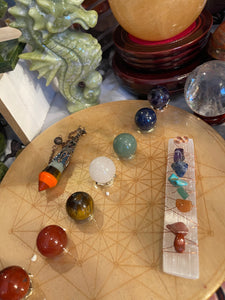 Custom chakra crystal manifestation board