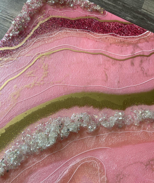 Pink Dreams resin painting