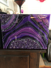 Load image into Gallery viewer, Purple Amethyst Geode Painting