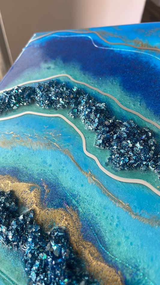 Blue Round Wall art