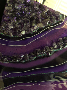 Purple Amethyst Geode Painting