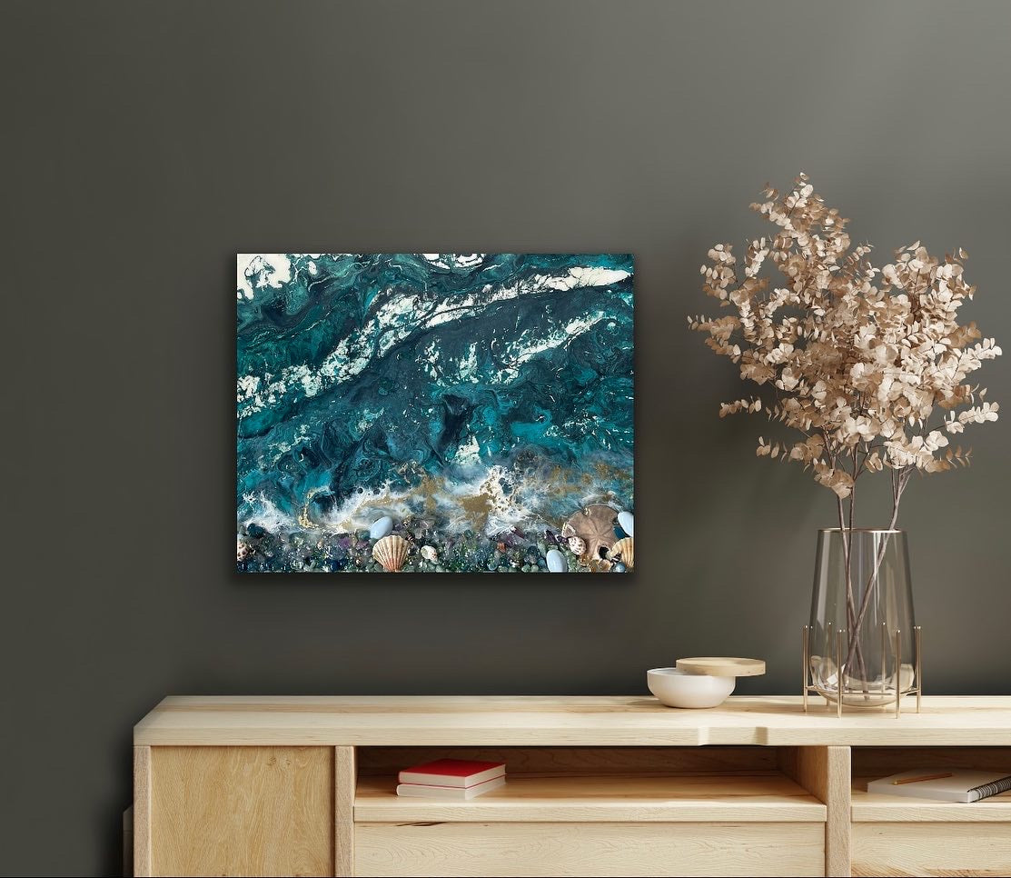 Ocean resin pour Painting