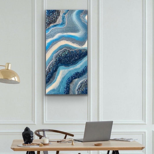 Blue dreams resin painting