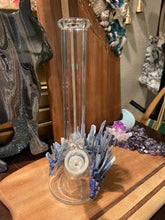 Load image into Gallery viewer, Kyanite and lapis crystal water pipe