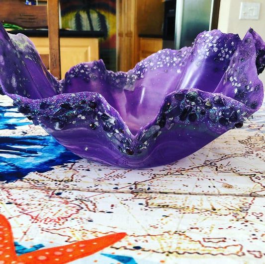 Purple Resin Bowl